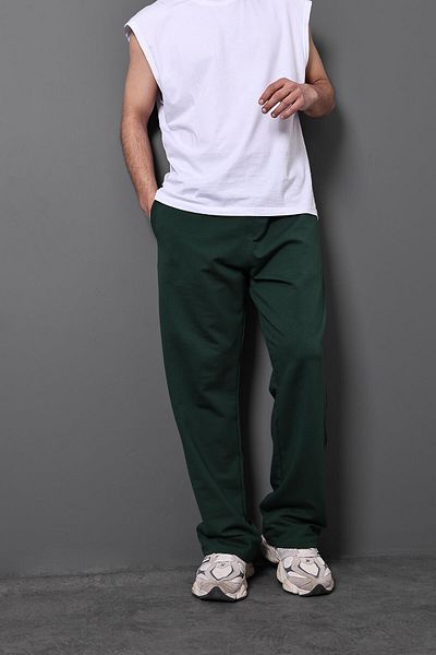Slatra Men's Khaki Basic 2 Thread Baggy Fit Tracksuit