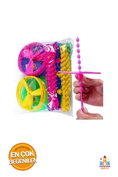 PapatyamPartiEvi Renkli UFO Pervane Oyuncakları (4 Adet) - Nostaljik Uçan Dai...