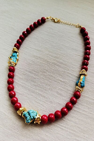 UTOPIAN Turkuaz Mercan Kolye