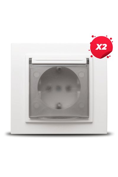 Zena X2 - Zena Alb Socket Cover CP ST, Elbi