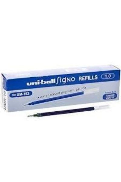 Uni Ball Umr-10 Signo Broad 1.0 mm Signature Pen Refill Blue - 12 Pcs