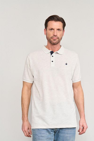 Çetinkaya Chester Polo 3047-L Men's Polo Neck Combed Pique T-Shirt Karmelange