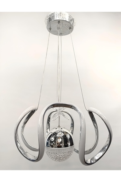 TREND GÜMÜŞ DRON ŞEKER TOPLU MODERN LED AVİZE