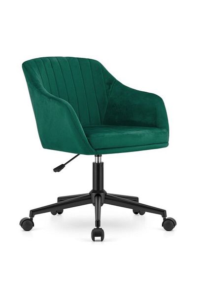 Avex Scaun de birou, Artool, Mink, rotativ, catifea, verde, 61x68x75-86 cm