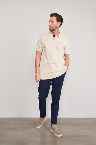 Çetinkaya Chester Polo 3047-L Men's Polo Neck Combed Pique T-Shirt Mink