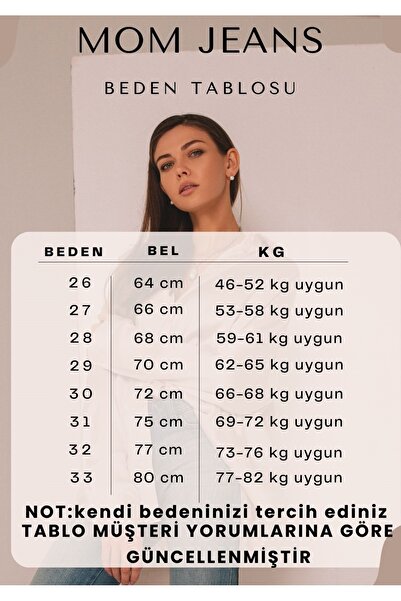 TugsatTasarTekstil Prag Bej Krem Boyfriend Mom Jean Kadın Toparlayıcı Kot Pantolon