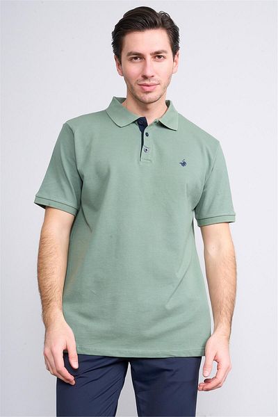 Çetinkaya Chester Polo 3047-L Men's Polo Neck Combed Pique T-Shirt Khaki