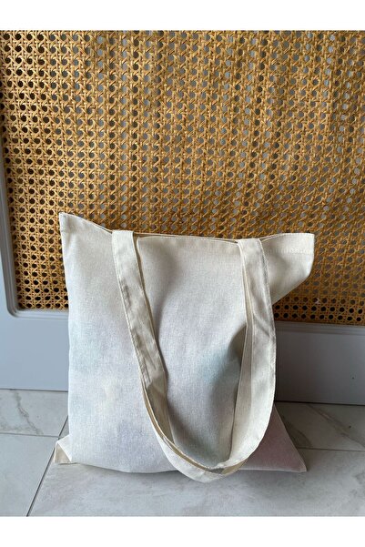 LİFENES Punch Bez Çanta 35x40cm %100 Pamuk Alışveriş Çantası - İşlemeye Uygun