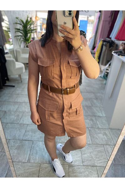 Flow Linen Dress with Belt