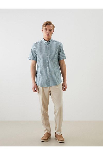 LC Waikiki Ανδρικό πουκάμισο LCWAIKIKI Classic Regular Fit ριγέ (S5)
