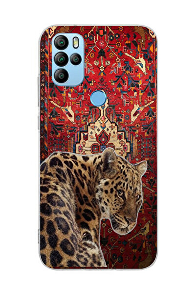moonset Omix X300/X500 Uyumlu Leopar Tasarımlı Baskılı Şeffaf Telefon Kılıfı