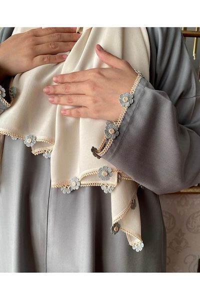 Nimet Abla Butik Hand Embroidered Prayer Robe Suit