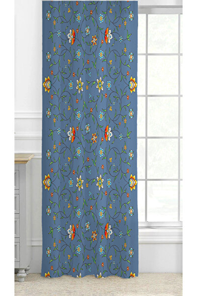 GREENDECOR Bohemian Geometric Line Shapes Special Design Patterned Digital Printed (Single Wing) Modern Stylish Background Curtain