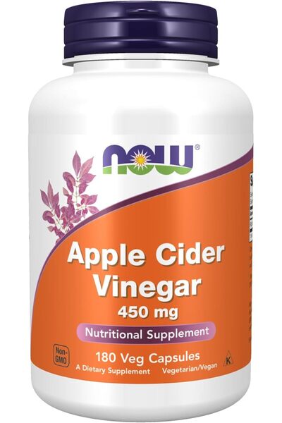 Now Apple Cider Vinegar 450mg, 180 Capsules – Supports Healthy Digestion & Detox