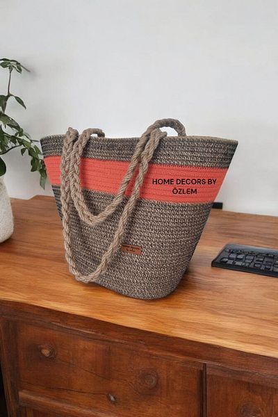 home decors by özlem Handcrafted straw shoulder bag beach bag daily handbag