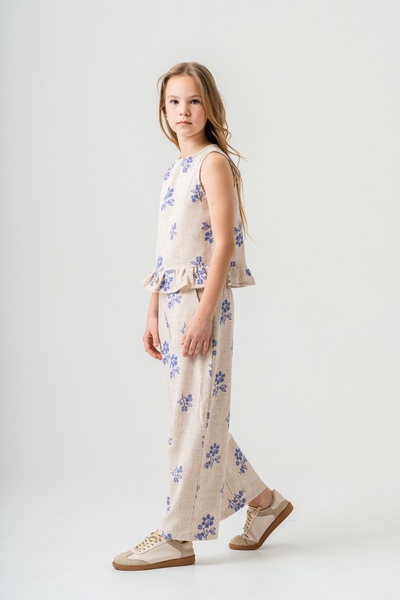 Harika KIDS Girl's Sleeveless Linen Suit 2-9 Years