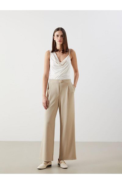 LC Waikiki Γυναικείο παντελόνι LCW Vision Loose Fit Crepe (S5)