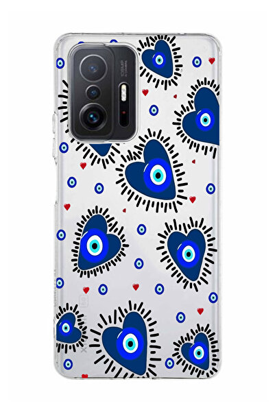 moonset Xiaomi Mi 11T / Mi 11T Pro Uyumlu Nazar Kalpler Tasarımlı Baskılı Şef...