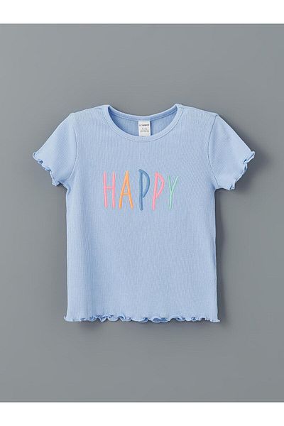 LC Waikiki Tricou pentru fete cu volane cu imprimeu pentru copii LCW (S5)