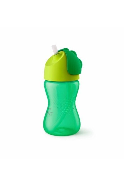 Philips Avent زجاج مع قش +12 شهر 300 مل - أخضر