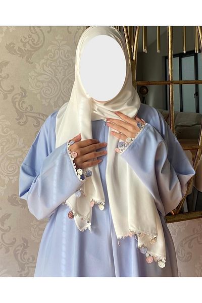 Nimet Abla Butik Hand Embroidered Prayer Robe Suit