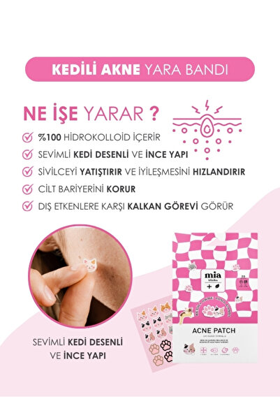 mia klinika Kedili Şeffaf Akne, Sivilce Bandı 20 Adet