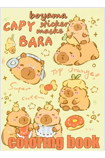 Deniz Oyuncak BOYAMA KİTABI STICKER HEDİYELİ ARKA KAPAK KESİLEREK MASKE YAPIL...