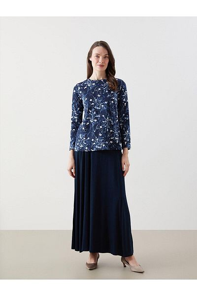 LC Waikiki Γυναικεία μπλούζα με λαιμόκοψη LCW Grace Floral (S5)