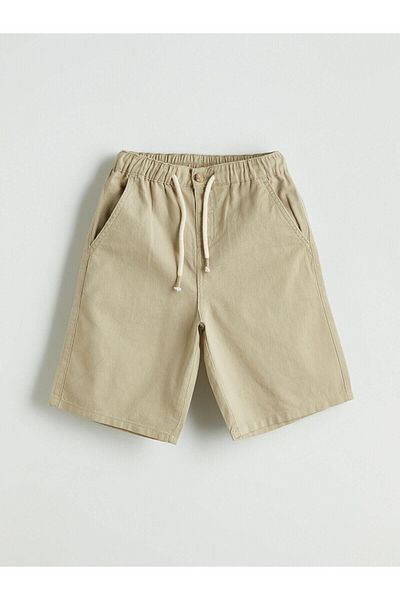 LC Waikiki Lcw Kids Elastic Waist Linen Blend Boy Shorts (S5)