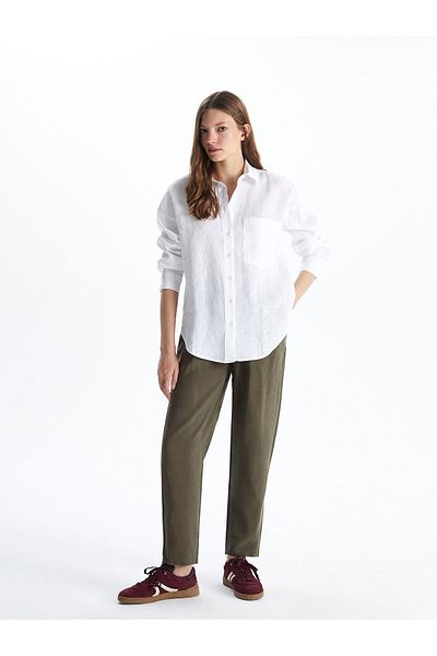 LC Waikiki Xside Oversize Linen Women's Shirt (S5)
