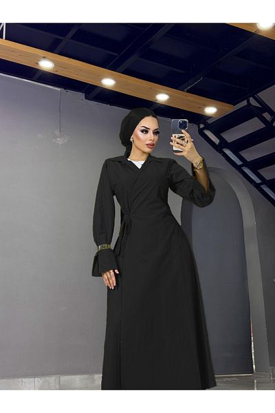 MERVEPLUME Plume Women's Long Hijab Stylish Dress Comfortable and Tie Dress