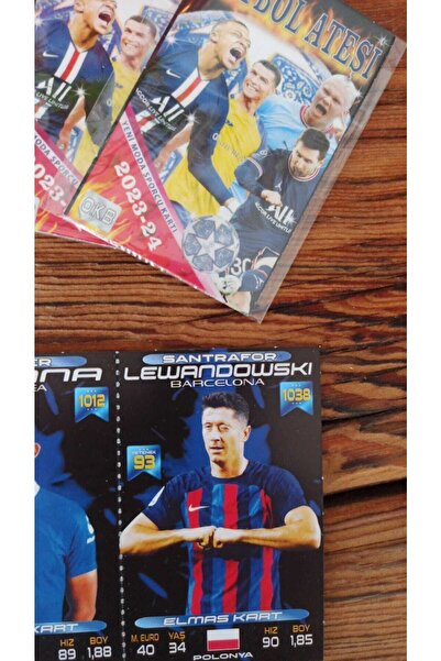 AKSAN Futbol Ateşi 2023-24 Oyun Kartları 20 Adet & 20 X 3 Toplam 60 Kart - Kutusuz