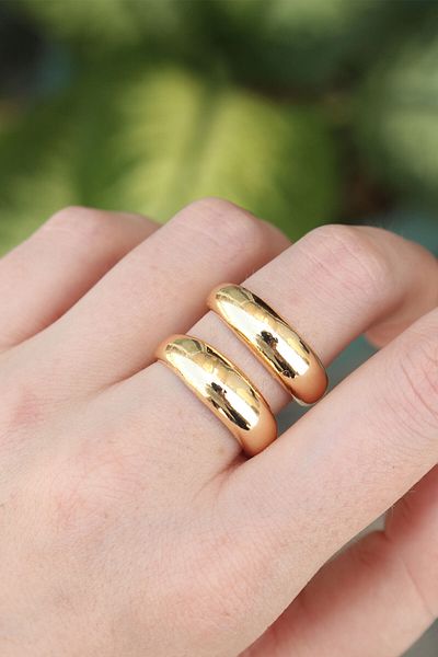 Skygo Brass Gold Color Adjustable Ribbon Ring - Tj-Byk3172