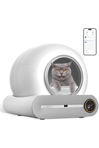 sky -TOUCH Smart Self Cleaning Cat Litter Box, 65L+ 9L Extra Large Capacity Upgraded Automatic Self L