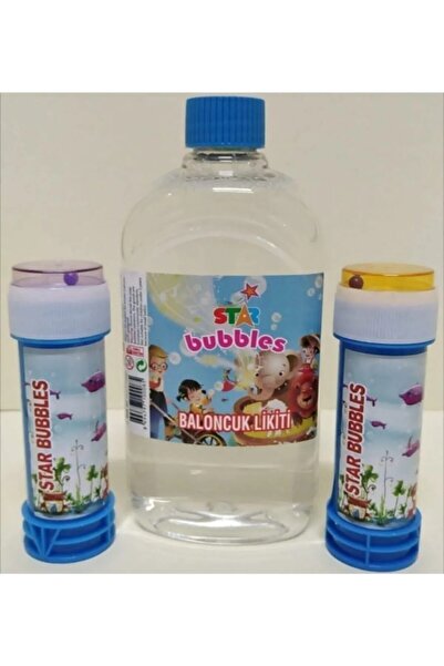 AKSAN 1 Adet Köpük Tabancası Yedek Baloncuk Solüsyonu 500 ml 2 Adet Köpük Bal...