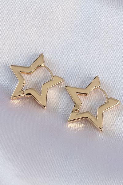 Skygo Brass Gold Color Star Earrings - Tj-Bkp8982