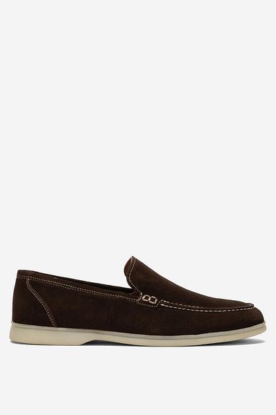Liger Men's Genuine Leather Nubuck Leofar Shoes Brown