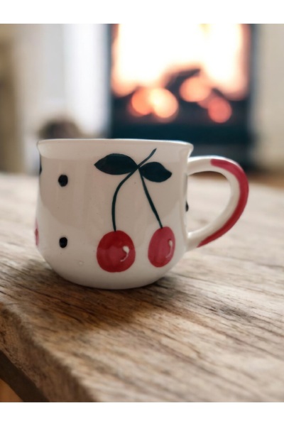 AyBİEN Aycup kırmızı kirazlı kupa mug
