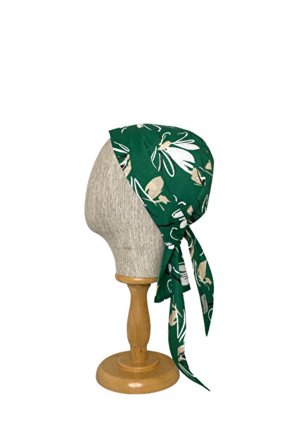 Viridi Medical Fashion Yeşil Çiçek Desen Cerrahi Ense Bone