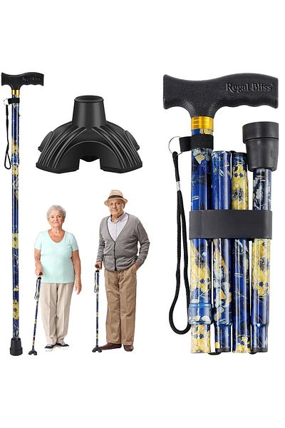 Regal Bliss Regal Bliss ® Foldable Orthopedic Support Cane, Floral Print