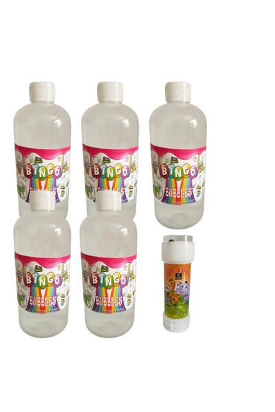 Genel Markalar 5 Adet Köpük tabancası Yedek Baloncuk Solüsyonu 500 ML + 1 Ade...