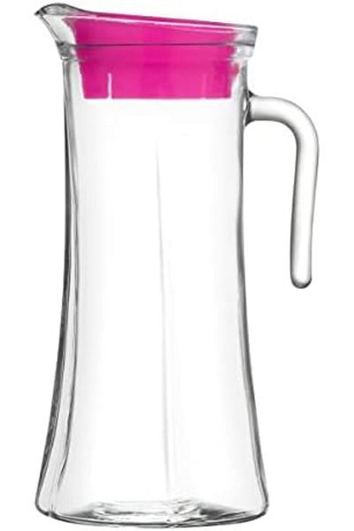 LAV Truva Glass Jug With Lid and Handle, 1400 CC / 1.4 Liter, Clear