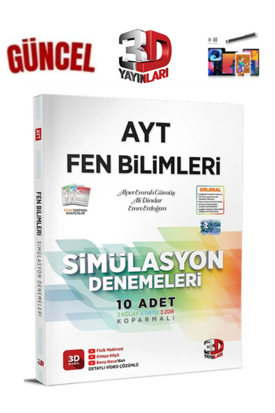 3D Yayınları Ayt Fen Bilimleri Branş Deneme Güncel Android Kalem