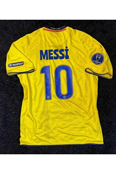 FRAGOLA B.a.r.c.e.l.o.n.a 2008/09 Sezonu Lionel Messi Nostalji Forması (SARI)