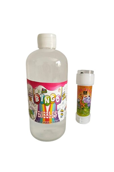 AKSAN 1 Adet Köpük Tabancası Yedek Baloncuk Solüsyonu 500 ML + 1 Adet Küçük B...