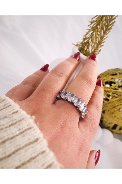 My Life Accessory صف خاتم فولاذي باجيت VIP موديل فضي اللون فضي