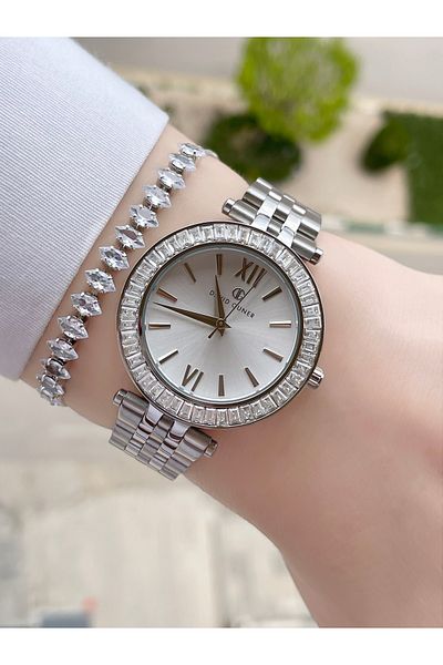 DAVID GUNER Steel Cord Original Women's Wristwatch and Bracelet