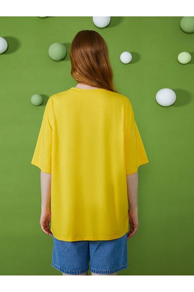 PENTHİLUS Cartoon Shoulder Open T-Shirt