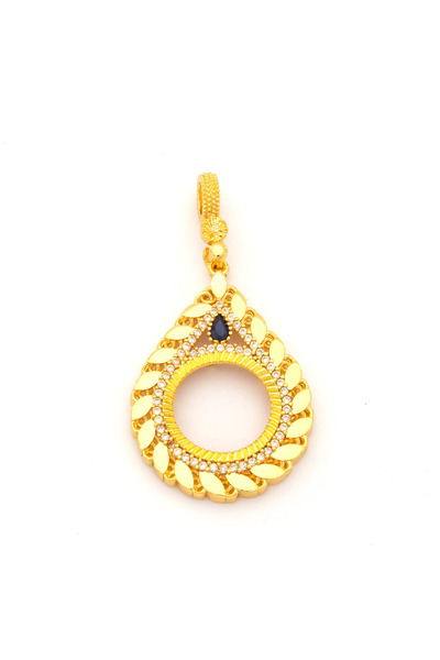 FerizZ Çeyrek Çerçeveli Kolye Ucu Altın Kaplama TGR-679