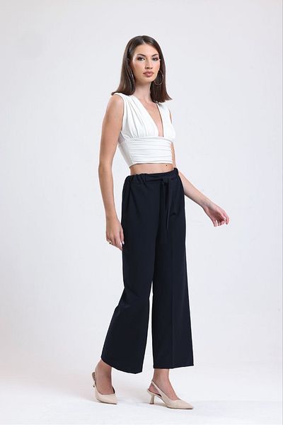 Le Touche Women's High Waist Loose Cut Lycra Palazzo Pants